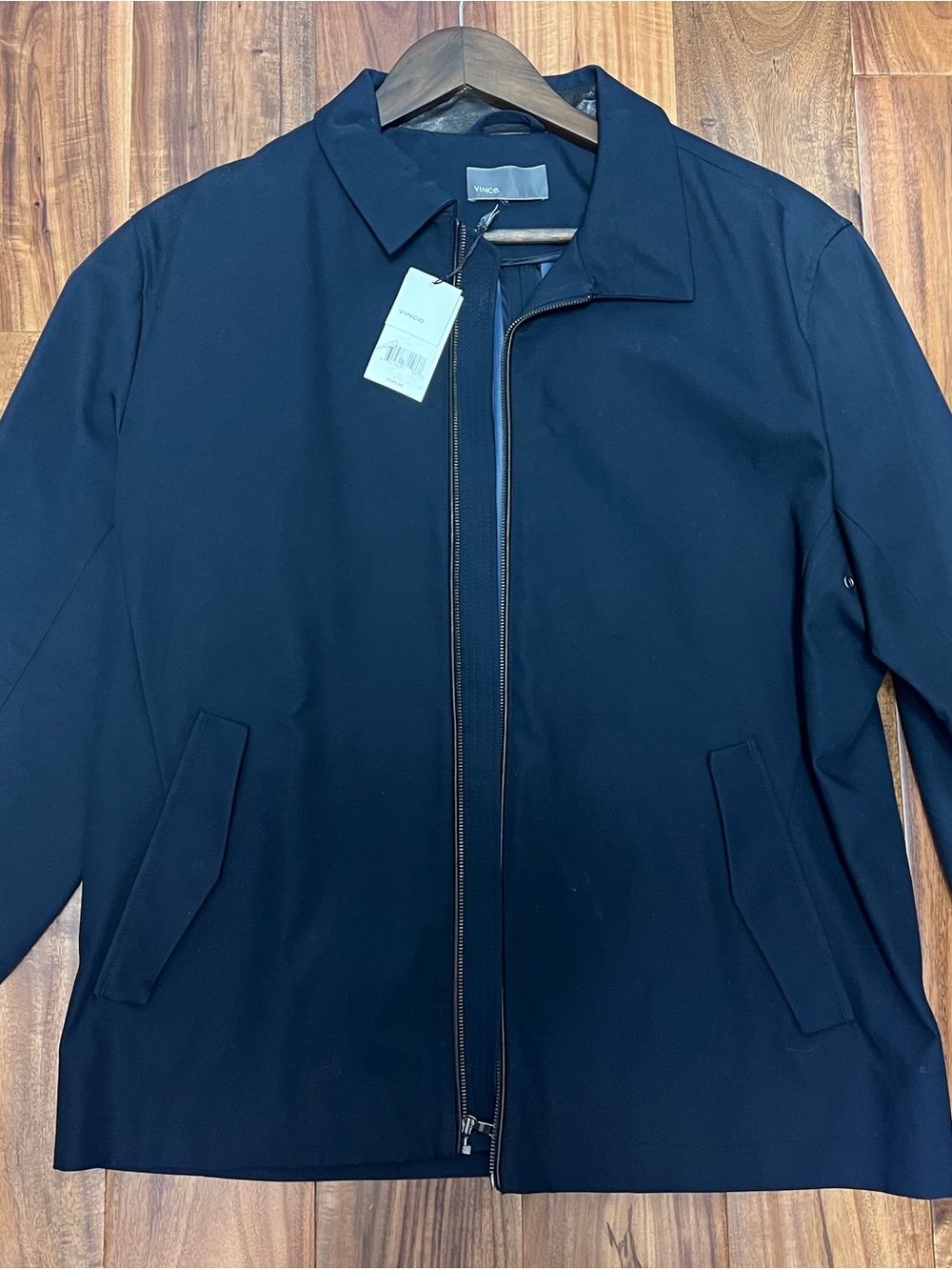 Vince Men's Dark Navy Zip-Front Shirt Jacket